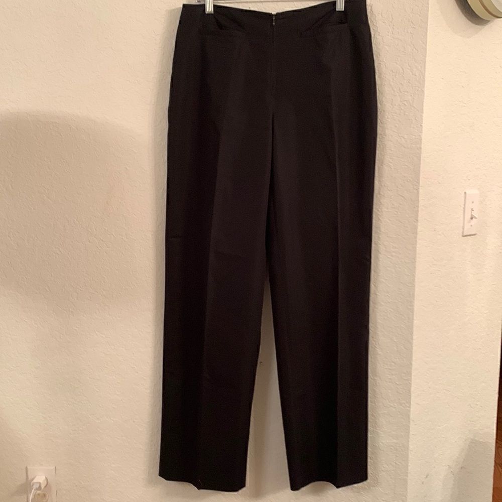 BCBG Rayon Blend Straight Leg Lightweight Black Pants Size 14